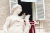 AP Photo/Andrew Medichini
Pope Francis delivers his message during the Angelus noon prayer in St. Peter's Square at the Vatican on Sunday. Canadian bishops have pledged to work with Indigenous people towards arranging a Papal visit.