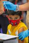 CP
A student looks with wariness at a needle containing a Pfizer pediatric COVID-19 vaccine. (AP PHOTO)