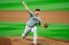 Los Angeles Angels starting pitcher Dylan Bundy throws against the Seattle Mariners during the seventh inning of a baseball game Thursday, Aug. 6, 2020, in Seattle. (AP Photo/Ted S. Warren)