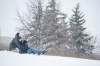 CP
Crystal Acosta (left) gives her friend Chetan Patil (right) a push down the hill on his makeshift toboggan in Winnipeg on Wednesday, April 13, 2022. THE CANADIAN PRESS/Mike Sudoma