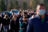 People wait in line to vote on Election Day, at the Milwaukee County Sports Complex Tuesday, Nov. 3, 2020, in Franklin, Wis. (AP Photo/Morry Gash)