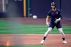 Milwaukee Brewers' Ryan Braun runs during a practice session Saturday, July 4, 2020, at Miller Park in Milwaukee. (AP Photo/Morry Gash)