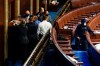 U.S. Capitol Police with guns drawn stand near a barricaded door as rioters try to break into the House Chamber at the U.S. Capitol on Wednesday, Jan. 6, 2021, in Washington. (AP Photo/Andrew Harnik)