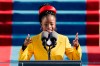 American poet Amanda Gorman reads a poem during the 59th Presidential Inauguration at the U.S. Capitol in Washington, Wednesday, Jan. 20, 2021. (AP Photo/Patrick Semansky, Pool)