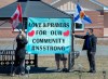 Workers at an extended care facility show their community support in Debert, N.S. on Tuesday, April 21, 2020. RCMP say at least 19 people are dead after a man who at one point wore a police uniform and drove a mock-up cruiser, went a murder rampage in Portapique, and other Nova Scotia communities. The alleged killer was shot and killed by police. THE CANADIAN PRESS/Andrew Vaughan