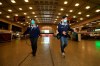 Workers spray disinfectant at a train station in Wuhan in southern China's Hubei province, Wednesday, Jan. 22, 2020. Chinese health authorities urged people in the city of Wuhan to avoid crowds and public gatherings, after warning on Wednesday that a new viral illness that has infected hundreds and caused at least nine deaths could spread further. (Chinatopix via AP)