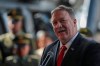 U.S. Secretary of State Mike Pompeo speaks during a visit to an anti-narcotics police base in Bogota, Colombia, Tuesday, Jan. 21, 2020. (AP Photo/Ivan Valencia)