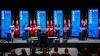 Jeff McIntosh - THE CANADIAN PRESS
Candidates, left to right, Leslyn Lewis, Roman Baber, Jean Charest, Scott Aitchison, Patrick Brown, and Pierre Poilievre at the Conservative Party of Canada English leadership debate in Edmonton on Wednesday.