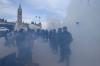 Steve Russell - Toronto Star
Smoke bombs disperse protesters as police including the RCMP clear Wellington Street in front of Parliament.