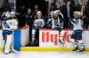 CP
Winnipeg Jets wait for a confirmation of a goal by Minnesota Wild center Eric Staal in overtime of an NHL hockey game. (Andy Clayton-King/The Associated Press)