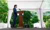 Prime Minister Justin Trudeau responds to a question from the media during a new conference outside Rideau Cottage in Ottawa, Monday June 8, 2020. Trudeau says he'll propose equipping police with body-worn cameras to the country's premiers this week, hoping for rapid movement. THE CANADIAN PRESS/Adrian Wyld