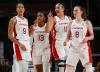 Rick Madonik - Toronto Star
Coming out of a timeout, Team Canada power forward Miranda Ayim (9), Team Canada shooting guard Shay Colley (13), Team Canada forward Natalie Achonwa (11) and Team Canada small forward Kim Gaucher (8).