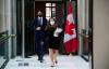 Sean Kilpatrick - THE CANADIAN PRESS
Federal Finance Minister Chrystia Freeland and Prime Minister Justin Trudeau arrive to hold a press conference in Ottawa on April 20, 2021. Freeland’s budget is testing the limits of the economy to absorb huge amounts of government money just as the private sector and households also let loose with their savings, Heather Scoffield writes.