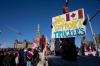 Adrian Wyld - THE CANADIAN PRESS
Protesters participate in a cross-country truck convoy protesting measures taken by authorities to curb the spread of COVID-19 and vaccine mandates on Parliament Hill in Ottawa on Saturday, Jan. 29, 2022.