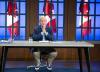 Ryan Remiorz - THE CANADIAN PRESS
Conservative Leader Erin O’Toole takes part in a virtual telephone townhall meeting with voters in Ontario from the party’s studio in Ottawa on Aug. 23, 2021.