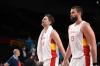 ARIS MESSINIS - AFP via GETTY IMAGES
Spain's Pau Gasol (left) and Marc Gasol walk off the court after their victory at the end of the men's preliminary round group C basketball match between Spain and Argentina at the Tolyo Olympics on July 29.