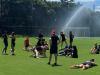 Gregory Strong - THE CANADIAN PRESS
Members of the Canada women's Olympic soccer team take a break during their practice at the 2020 Tokyo Olympics on Thursday.