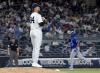 Bill Kostroun - The Associated Press
Yankees relief pitcher Albert Abreu waits as the Blue Jays' Marcus Semien runs the bases on a home run in the fifth inning Tuesday, the second baseman’s third straight game with a homer.
