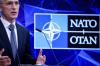 KENZO TRIBOUILLARD - AFP via GETTY IMAGES
Defensive alliance: NATO Secretary General Jens Stoltenberg speaks after a video summit on Russia’s invasion of Ukraine at the NATO HQ in Brussels Feb. 25.