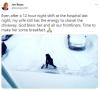 - @jonreyes204
Manitoba MLA Jon Reyes received backlash for posting this tweet about his wife shovelling snow after a 12-hour hospital shift.