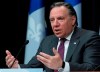 Quebec Premier Francois Legault announces his intention to re-open primary schools in tow weeks, during a news conference on the COVID-19 pandemic, Monday, April 27, 2020 at the legislature in Quebec City. THE CANADIAN PRESS/Jacques Boissinot