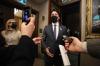 DAVE CHAN - AFP via GETTY IMAGES
Prime Minister Justin Trudeau speaks to the media as he arrives at the House of Commons on March 15, 2022, in Ottawa to attend a virtual address from Ukrainian President Volodymyr Zelenskyy to Parliament.