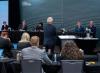 Andrew Vaughan - THE CANADIAN PRESS
Commission counsel Roger Burrill, left, questions Jeff West and Kevin Surette, right, retired RCMP staff sergeants who were critical incident commanders last week.