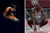 - Star wire services
Canadian diver Jennifer Abel found her boyfriend down on one knee when she got back to the airport. Sprinter Aaron Brown ran with a photo of his wife and daughter under his bib.