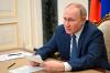 Alexei Nikolsky - AP
Russian President Vladimir Putin speaks during a meeting with Russian Emergency Ministry staff in Moscow on Feb. 16, 2022.