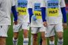 VINCENZO PINTO - Getty Images
Lazio soccer players get their point across before playing Napoli on Sunday.