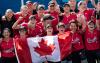 - THE CANADIAN PRESS
Canada’s women’s softball team pose for a photo with the Canadian flag after their win over Mexico in the bronze medal game at the Tokyo Olympics, Tuesday, July 27, 2021 in Yokohama, Japan.
