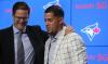 Steve Russell - Toronto Star
Blue Jays starter José Berríos, seen here with club GM Ross Atkins, is all smiles at the news conference announcing his extension.