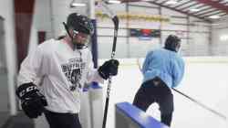 JOE BRYKSA / WINNIPEG FREE PRESS  Pilot Mound Buffaloes players head out on the rink.