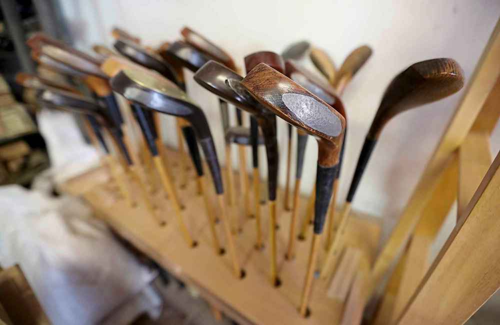 Kelly Leonard is the founder of K. Leonard Hickory Golf, a West St. Paul-based business that markets hand-built wooden golf clubs — replicas of the type employed in the latter half of the 19th century. (Photos by Trevor Hagan / Winnipeg Free Press)