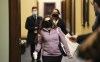 Minister of Finance Chrystia Freeland arrives at a caucus meeting on Parliament Hill in Ottawa on Wednesday, April 6, 2022. THE CANADIAN PRESS/Sean Kilpatrick