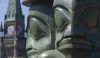 The Three Watchmen statue, created by hereditary chief of the Staast'as Eagle Clan James Hart, is seen near Parliament Hill on Wednesday June 2, 2021. Advocacy groups are to weigh in on any progress made in the year since the federal government released a plan to end violence against Indigenous women, girls and gender diverse people. THE CANADIAN PRESS/Adrian Wyld