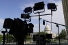 Media set up before the House select committee investigating the Jan. 6 attack on the U.S. Capitol holds its second public hearing to reveal the findings of a year-long investigation, on Capitol Hill, Monday, June 13, 2022, in Washington. (AP Photo/Andrew Harnik)