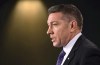 Former NHL player and child advocate Sheldon Kennedy speaks during a press conference on Parliament Hill in Ottawa, on the issue of child abuse and its impact on children in Canada, on Monday, Feb. 5, 2018. THE CANADIAN PRESS/Justin Tang