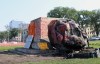 A headless statue of Queen Victoria is seen overturned and vandalized at the provincial legislature in Winnipeg, Friday, July 2, 2021. Her statue and a statue of Queen Elizabeth II were toppled on Canada Day during demonstrations concerning Indigenous children who died at residential schools. THE CANADIAN PRESS/Kelly Geraldine Malone