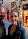 Andrea Prudente, 38, who suffered an incomplete miscarriage while vacationing in Malta is seen with her partner Jay Weeldreyer, left, in this picture taken in Gozo, Malta, on June 12, 2022, and made available Thursday, June 23, 2022. Prudente will be airlifted to a Spanish island on Thursday for a procedure to prevent infection because Maltese law prohibits abortion under any circumstances, the woman's partner said. (Jay Weeldreyer via AP)