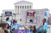 Demonstrators protest about abortion outside the Supreme Court in Washington, Friday, June 24, 2022. THE CANADIAN PRESS/AP-Jacquelyn Martin