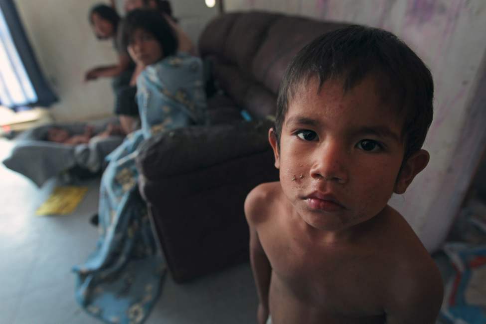 JOE BRYKSA/WINNIPEG FREE PRESS
NO RUNNING WATER FEATURE
John Wayne Harper at Red Sucker Lake First Nation  - most homes with with no running water. July , 2010