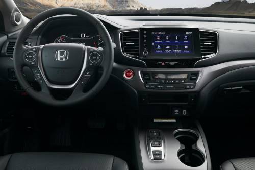 Supplied
The interior features a large, touchscreen display, while the transmission shifter uses Honda’s pushbutton/lever contraption.