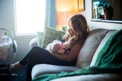 Jenn Kiziak plans to breastfeed her daughter for at least a year.