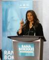 JOHN WOODS / WINNIPEG FREE PRESS
Rana Bokhari announces her candidacy for the mayoral race at the Norwood Hotel in Winnipeg Tuesday.