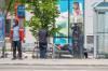 MIKE DEAL / WINNIPEG FREE PRESS
A houseless person lays down on the bench by the bus shelter at the corner of Regent Avenue West and Stapon Road.