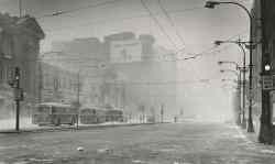 Drivers lost an unequal battle with drifting snow. (Jack Ablett / Winnipeg Free Press Archives)