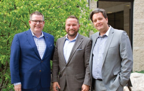 Jonathon Lyon (president and CEO of the HSC Foundation), Vince Barletta (president and CEO of the St. Boniface Hospital Foundation)
and Stefano Grande (president and CEO of The Children’s Hospital Foundation of Manitoba), 2019 Photo Credit