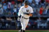 New York Yankees' Aaron Judge tosses his bat after hitting a winning home run against the Houston Astros during the 10th inning of a baseball game, Sunday, June 26, 2022, in New York. (AP Photo/Noah K. Murray)