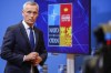 NATO Secretary General Jens Stoltenberg speaks during a media conference prior to a NATO summit in Brussels, Monday, June 27, 2022. NATO heads of state will meet for a NATO summit in Madrid beginning on Tuesday, June 28. (AP Photo/Olivier Matthys)